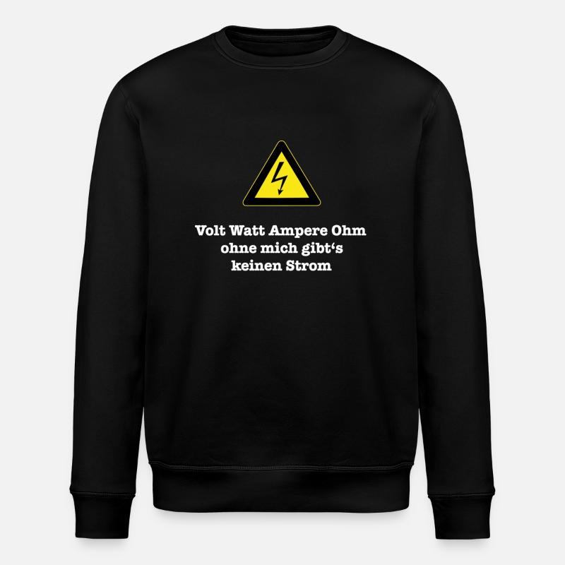 volt_watt - Stanley/Stella ROLLER Unisex Organic Sweatshirt - black