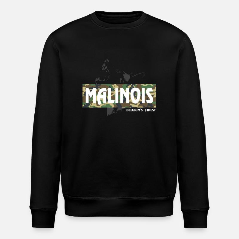 Malinois Camouflage Print - Stanley/Stella Unisex Bio-Sweatshirt ROLLER - Schwarz