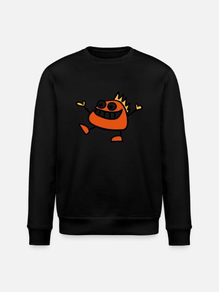 Lustiges Monster - Stanley/Stella Unisex Bio-Sweatshirt ROLLER - Schwarz