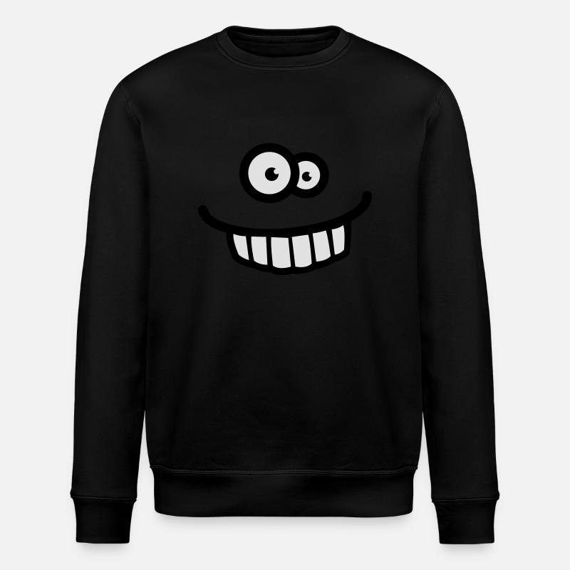funny_face - Stanley/Stella ROLLER Unisex Organic Sweatshirt - black