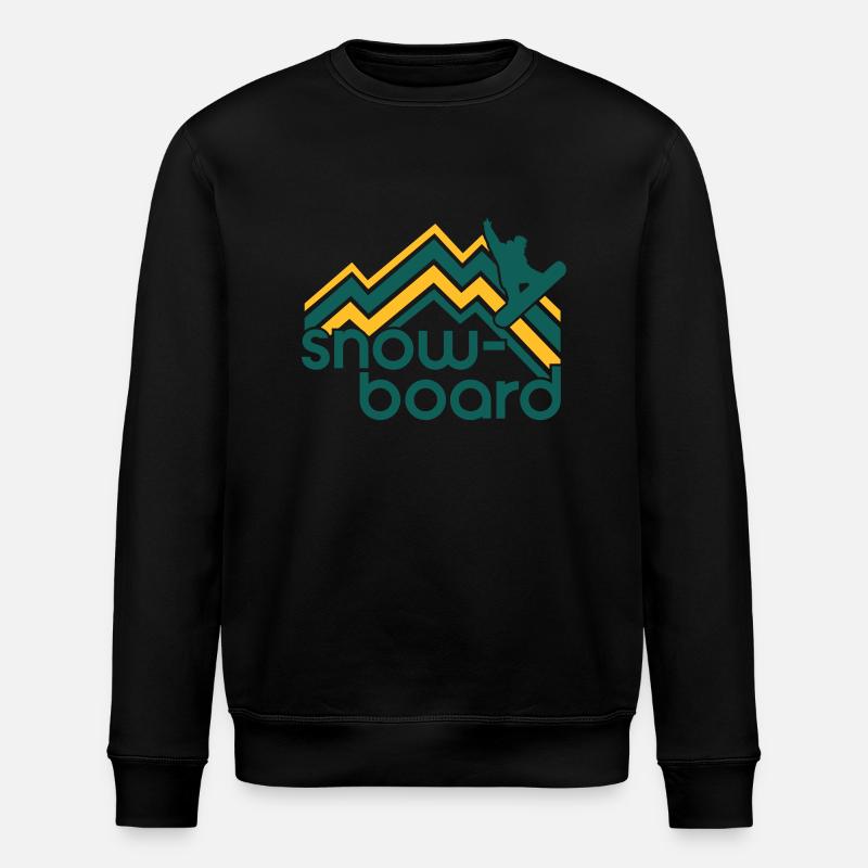Snowboard - ski - neige - vacances-après-ski - Sweat bio ROLLER Stanley/Stella Unisexe - noir