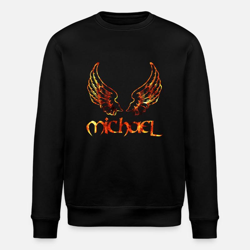 archangel michael fire - Stanley/Stella ROLLER Unisex Organic Sweatshirt - black
