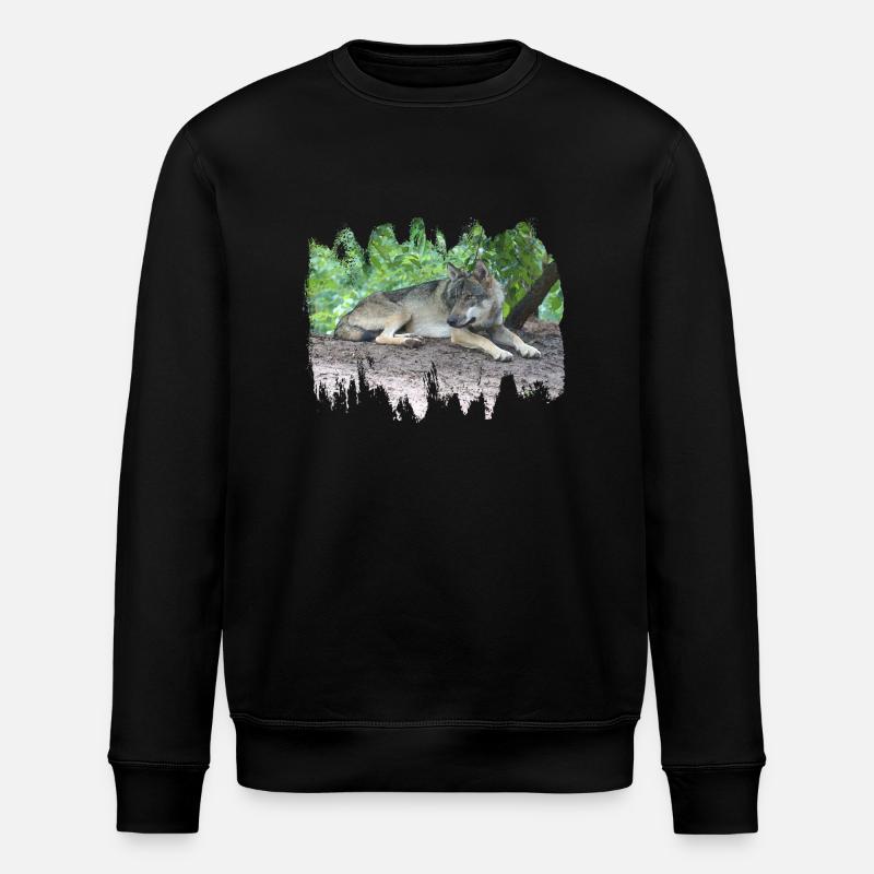 Grauwolf - Stanley/Stella Unisex Bio-Sweatshirt ROLLER - Schwarz