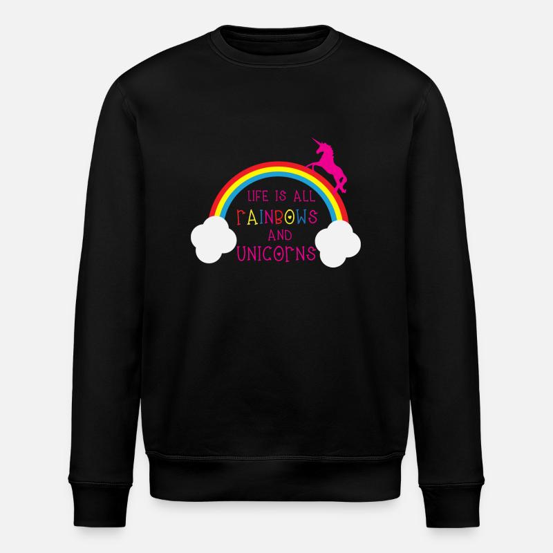 Rainbows & Unicorns - Sweat bio ROLLER Stanley/Stella Unisexe - noir