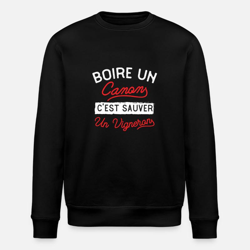 Sauver un vigneron cadeau - Sweat bio ROLLER Stanley/Stella Unisexe - noir
