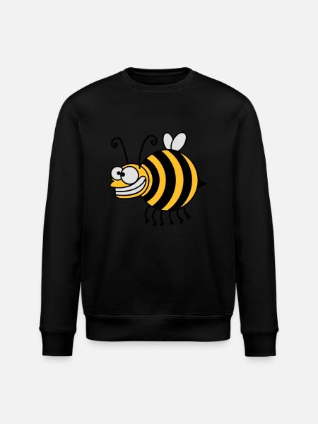 Funny thickness crazy bee - Stanley/Stella ROLLER Unisex Organic Sweatshirt - black