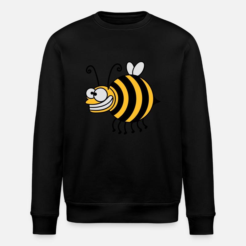 Funny thickness crazy bee - Stanley/Stella ROLLER Unisex Organic Sweatshirt - black