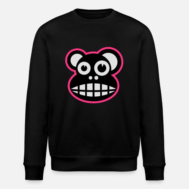 Funny monkey - Stanley/Stella ROLLER Unisex Organic Sweatshirt - black