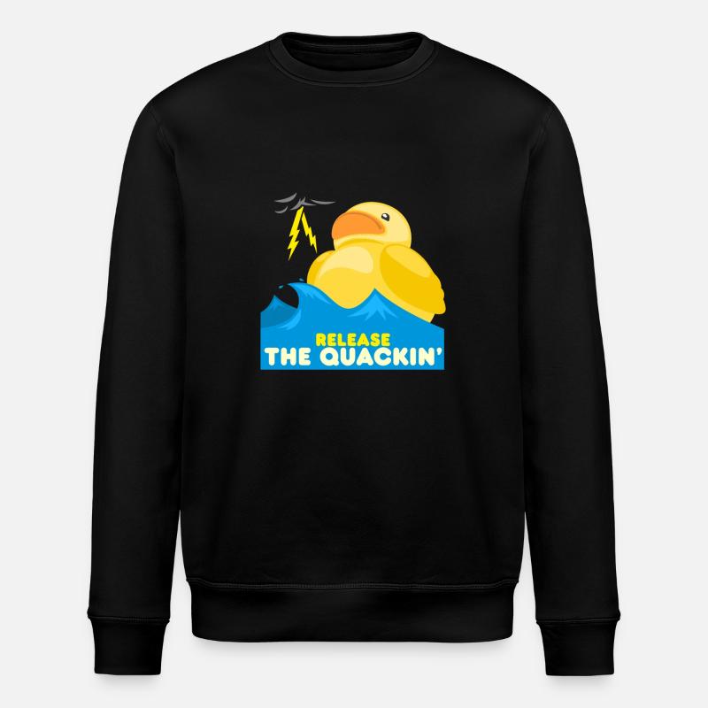Canard canard de bain - Sweat bio ROLLER Stanley/Stella Unisexe - noir