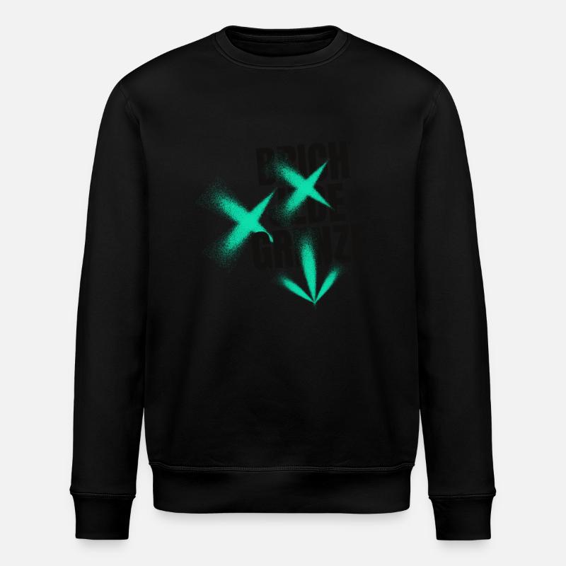 Brich jede Grenze - Stanley/Stella Unisex Bio-Sweatshirt ROLLER - Schwarz