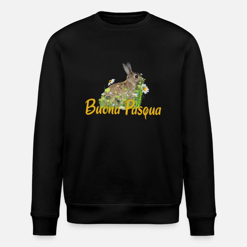 buona pasqua Happy Easter - Stanley/Stella ROLLER Unisex Organic Sweatshirt - black