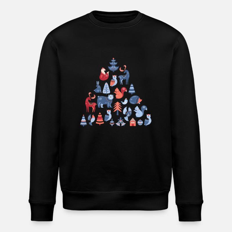 Scandinavian inspired Christmas tree - Stanley/Stella ROLLER Unisex Organic Sweatshirt - black