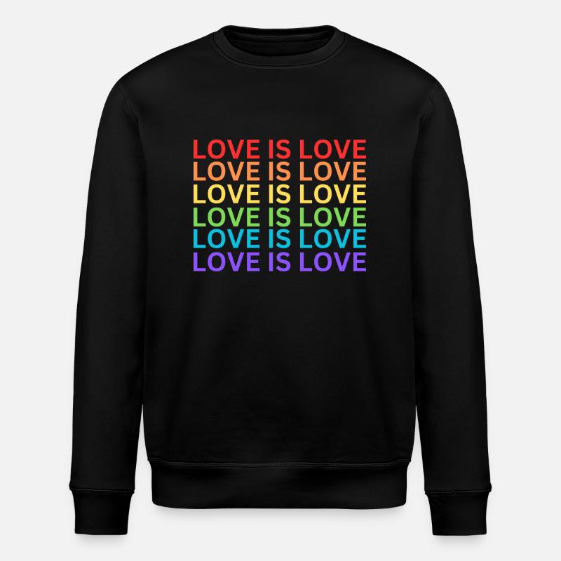 LOVE IS LOVE ❤️ - Stanley/Stella Unisex Bio-Sweatshirt ROLLER - Schwarz