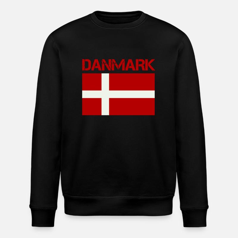 Danmark - Stanley/Stella ROLLER Unisex Organic Sweatshirt - black