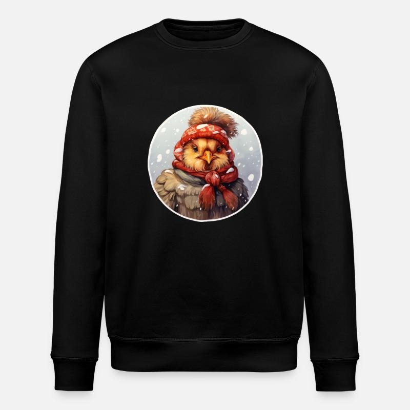 Kücken im Schneefall - Stanley/Stella Unisex Bio-Sweatshirt ROLLER - Schwarz