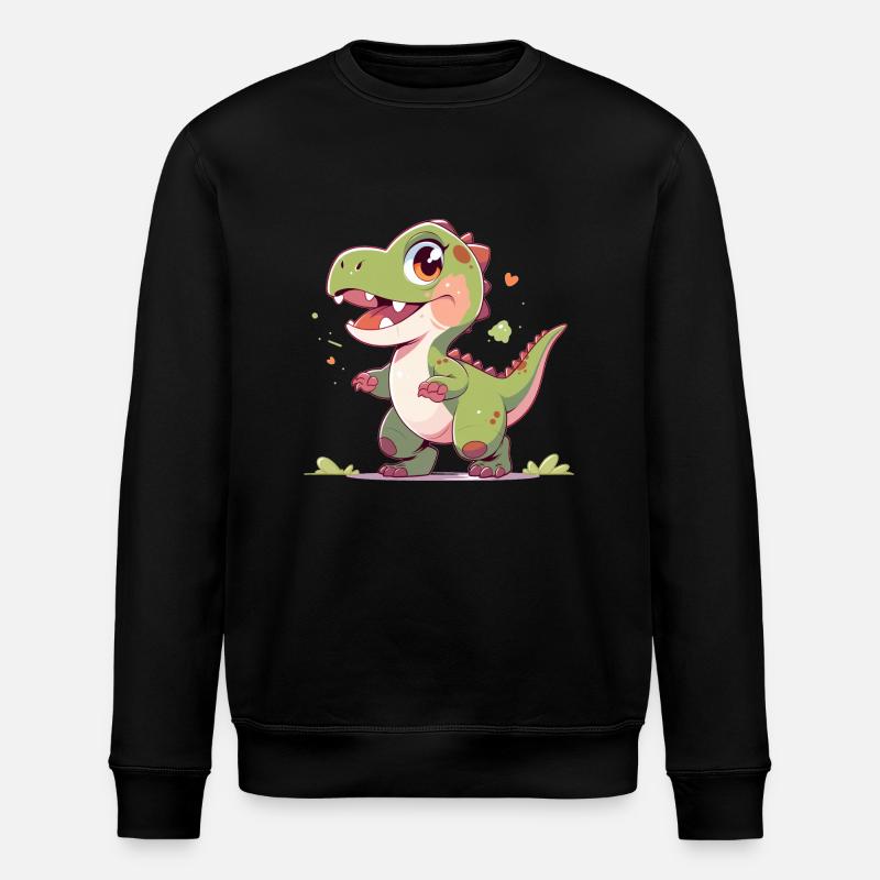 Süßer kleiner T-Rex - Stanley/Stella Unisex Bio-Sweatshirt ROLLER - Schwarz