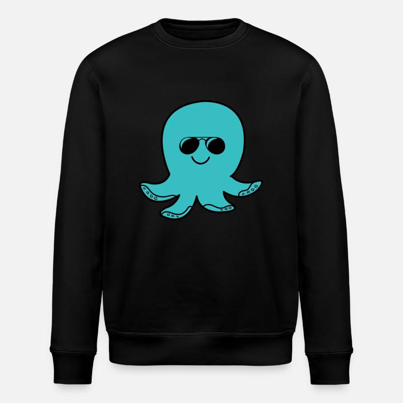 Octopus Cool - Stanley/Stella ROLLER Unisex Organic Sweatshirt - black