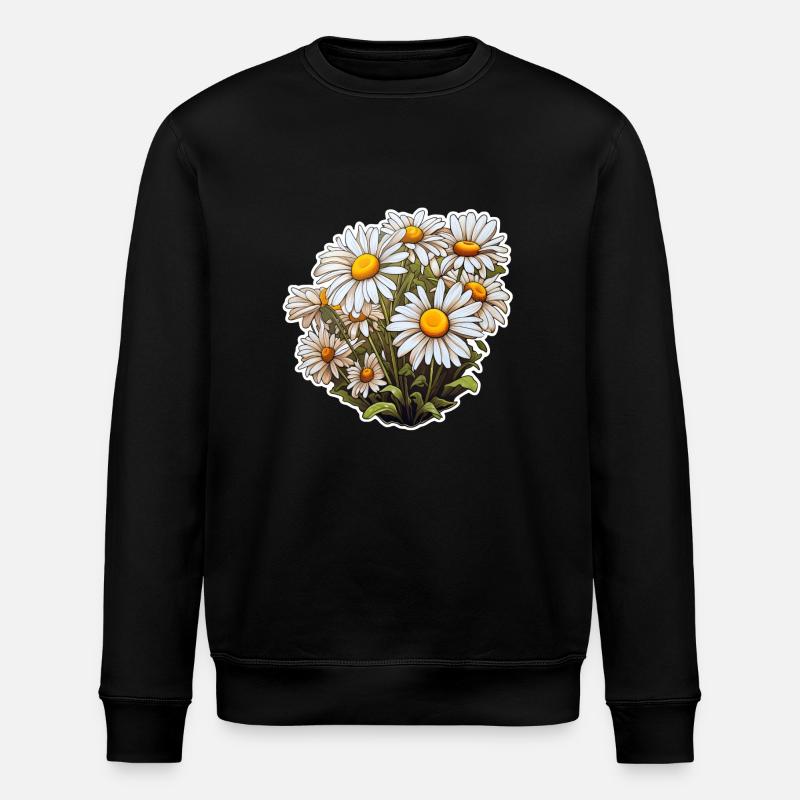 Gänseblümchen - Stanley/Stella Unisex Bio-Sweatshirt ROLLER - Schwarz