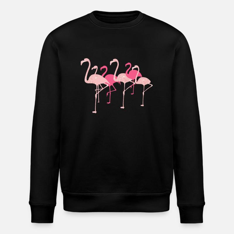 Flamingo flamant rose - Sweat bio ROLLER Stanley/Stella Unisexe - noir