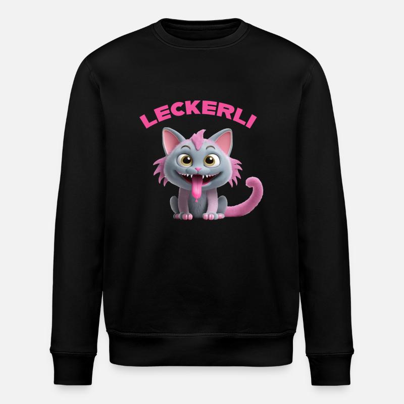 Leckerli Katze Monster - Stanley/Stella Unisex Bio-Sweatshirt ROLLER - Schwarz