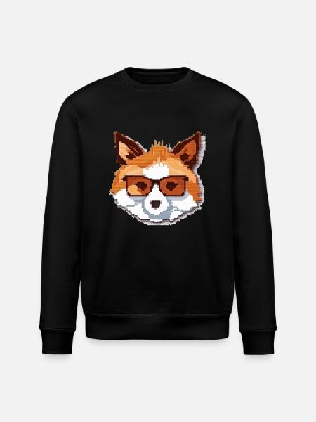 Pixoto der Fuchs - Stanley/Stella Unisex Bio-Sweatshirt ROLLER - Schwarz