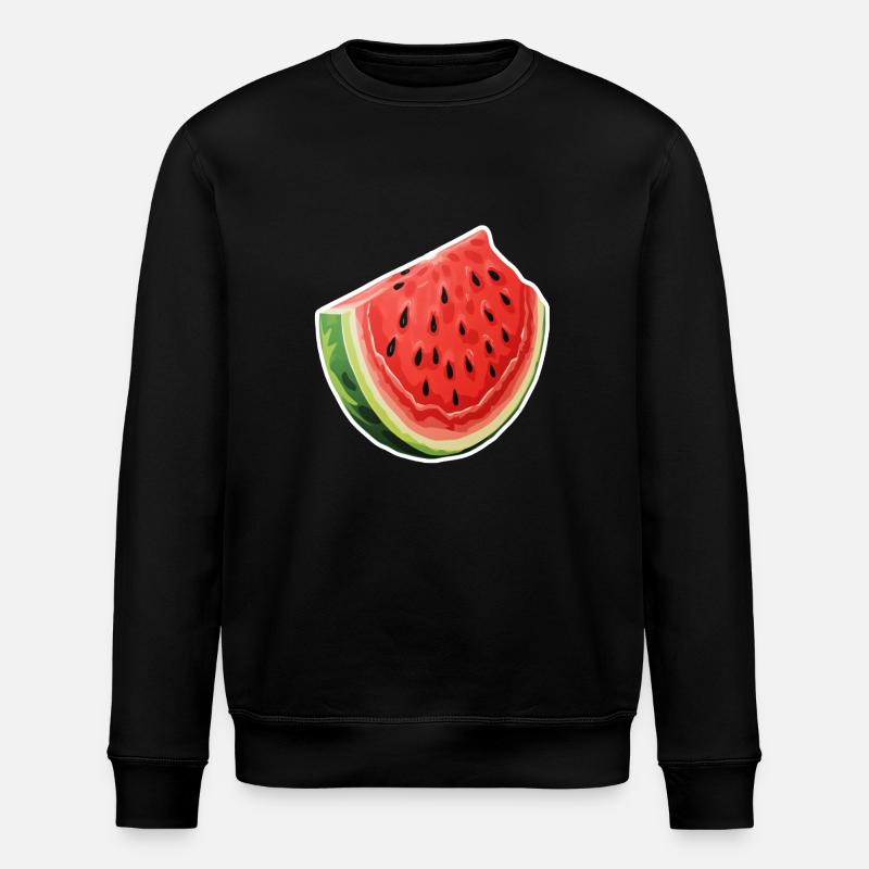Wassermelone Scheibe - Stanley/Stella Unisex Bio-Sweatshirt ROLLER - Schwarz