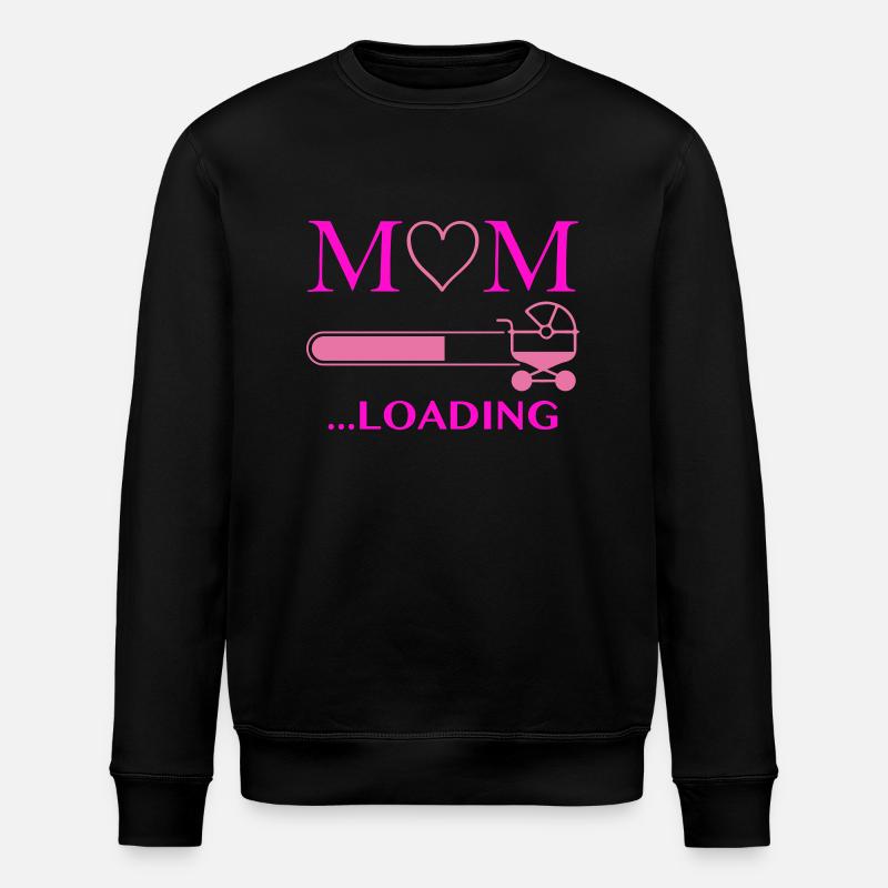 Mom Loading Mom - Stanley/Stella ROLLER Unisex Organic Sweatshirt - black