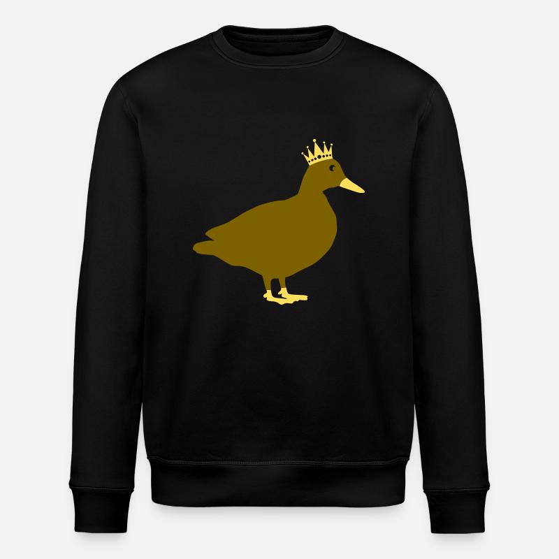 Duck Comic King - Stanley/Stella ROLLER Unisex Organic Sweatshirt - black