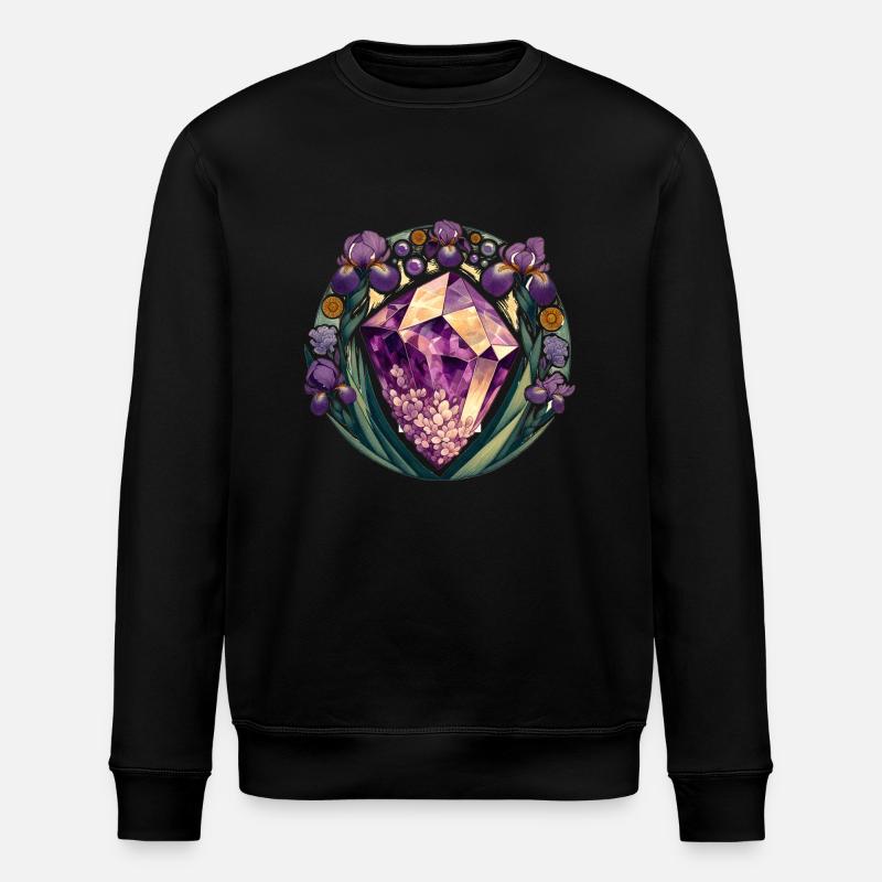 Amethyst-Iris - Stanley/Stella Unisex Bio-Sweatshirt ROLLER - Schwarz
