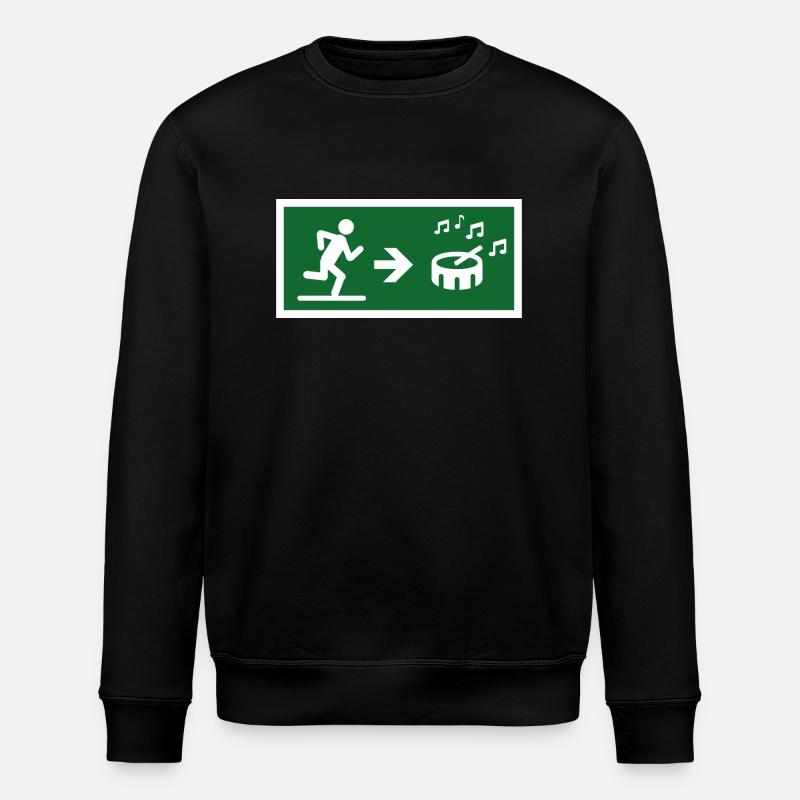 Ausstieg zum Drum-Sound - Stanley/Stella Unisex Bio-Sweatshirt ROLLER - Schwarz