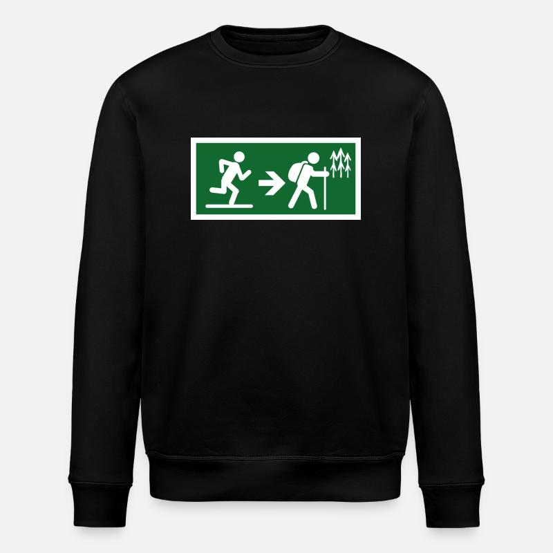 exit to hike - Stanley/Stella ROLLER Unisex Organic Sweatshirt - black
