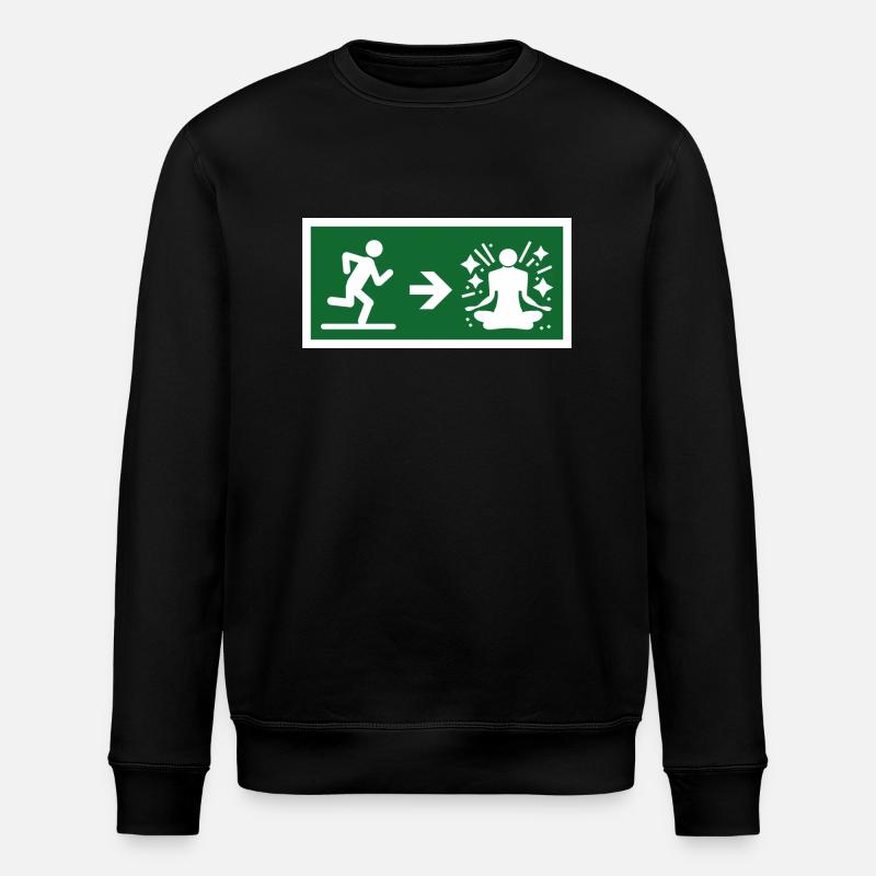 Exit to Meditate - Stanley/Stella Unisex Bio-Sweatshirt ROLLER - Schwarz