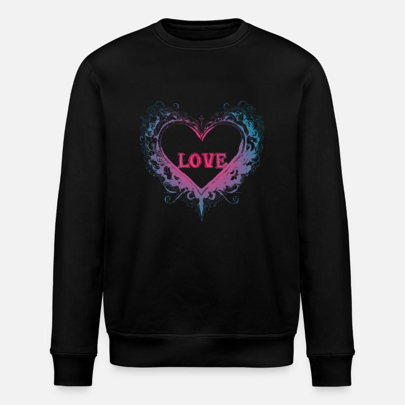 💞 Liebe 💞 - 1 - Stanley/Stella Unisex Bio-Sweatshirt ROLLER - Schwarz