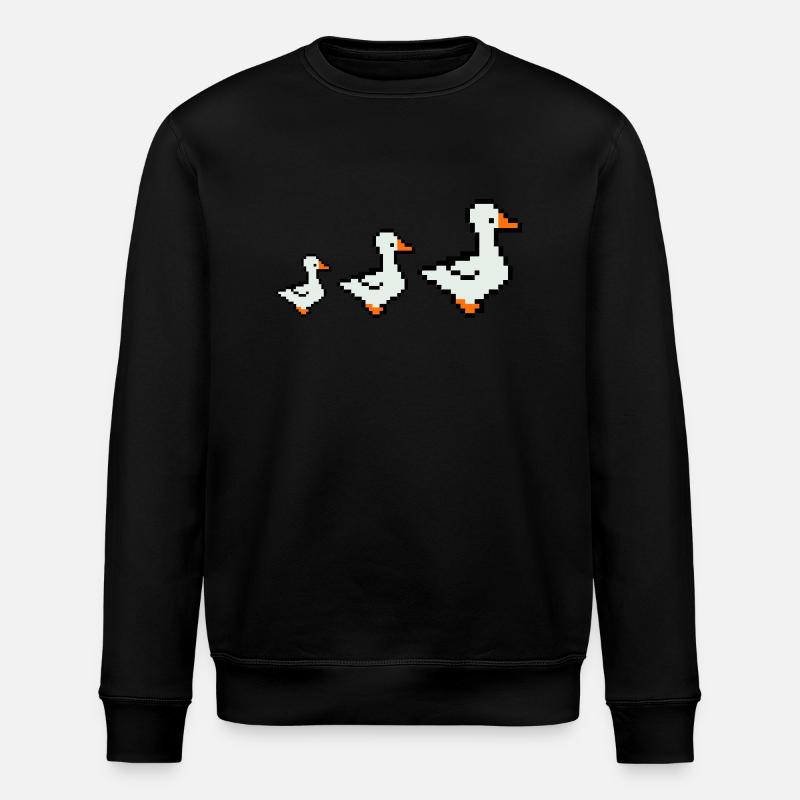 pixel enten - Stanley/Stella Unisex Bio-Sweatshirt ROLLER - Schwarz