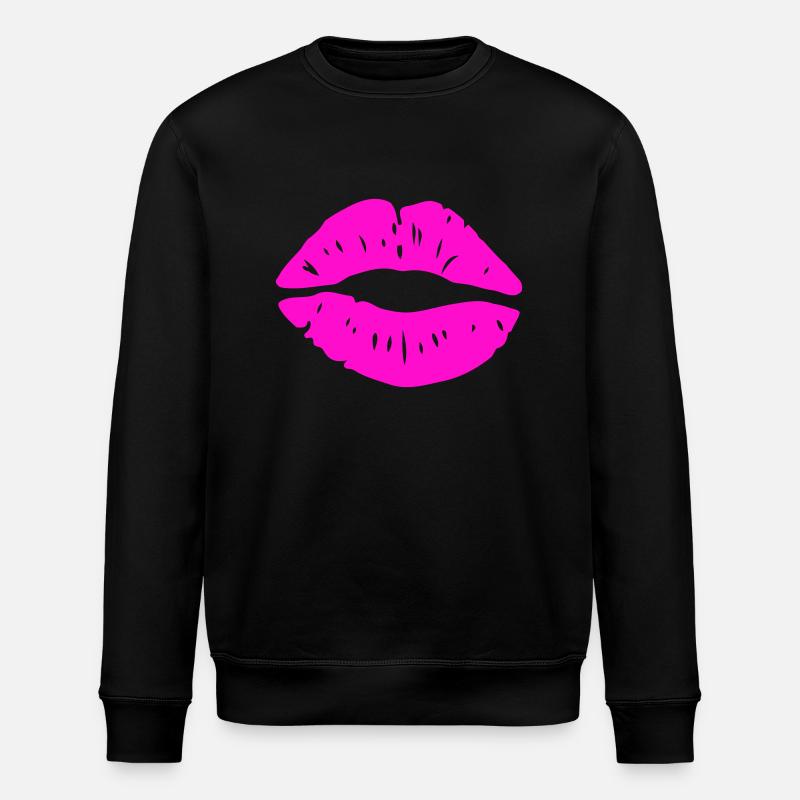 lippen kuss - Stanley/Stella Unisex Bio-Sweatshirt ROLLER - Schwarz