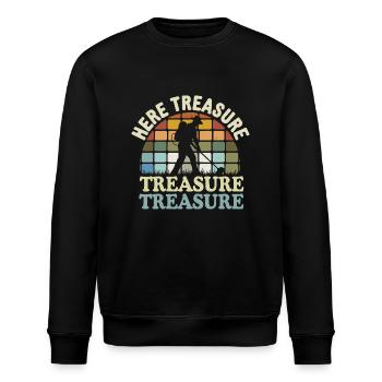 Schatzjäger Spruch für Männer - Stanley/Stella Unisex Bio-Sweatshirt ROLLER - Schwarz - Vorne - Nik (191cm)