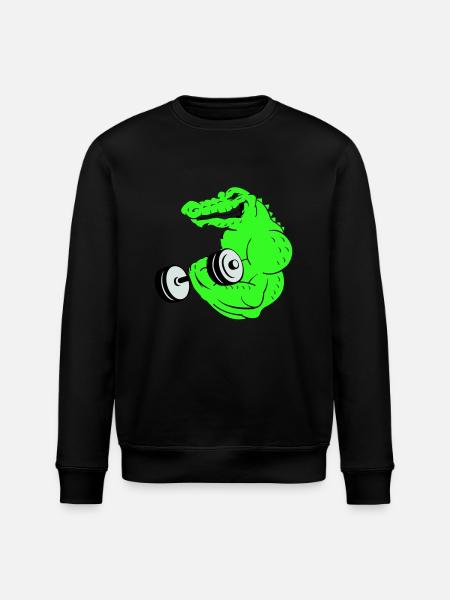 fitness crocodile 02 - Stanley/Stella Unisex Bio-Sweatshirt ROLLER - Schwarz