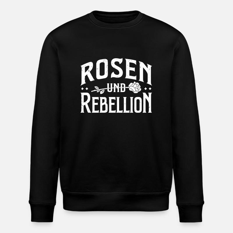 Rosen und Rebellion - Stanley/Stella Unisex Bio-Sweatshirt ROLLER - Schwarz
