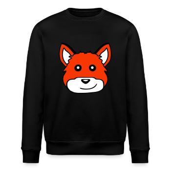 Fuchs Rotfuchs Wildes Tier Schlauer Wald Bewohner - Stanley/Stella Unisex Bio-Sweatshirt ROLLER - Schwarz - Vorne - Nik (191cm)