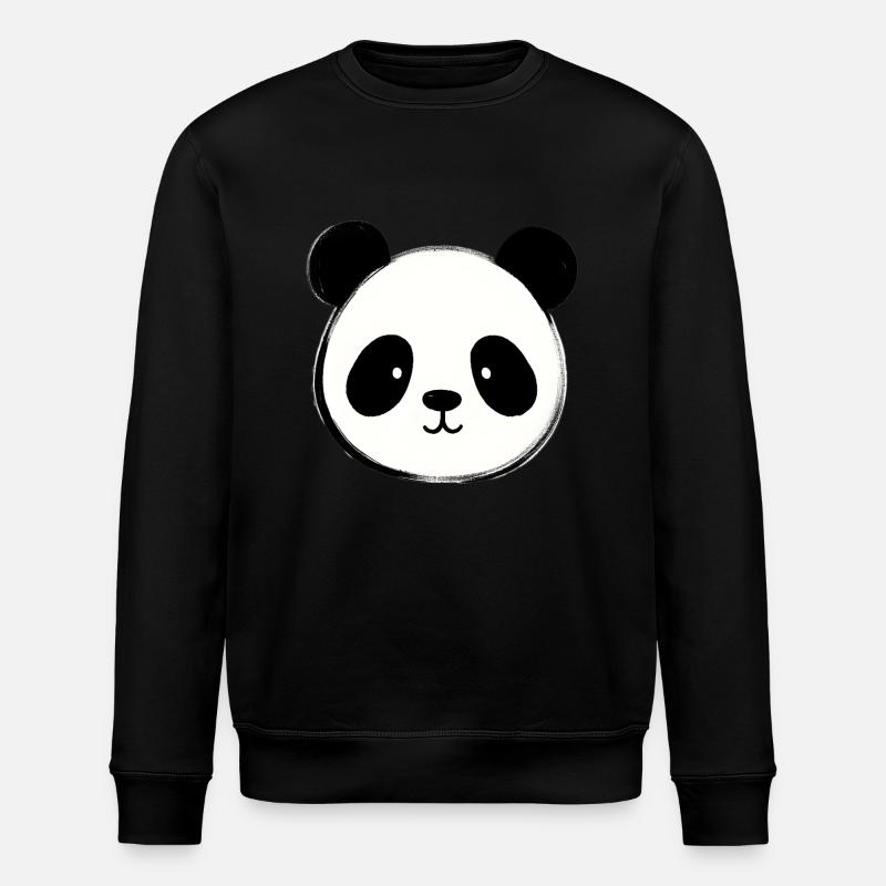 Süßer Panda - Stanley/Stella Unisex Bio-Sweatshirt ROLLER - Schwarz