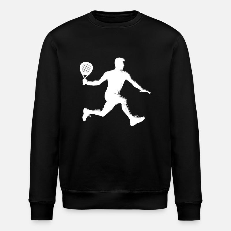 Padel player side white - Stanley/Stella ROLLER Unisex Organic Sweatshirt - black