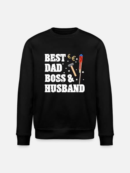 Best dad, and husband - Stanley/Stella ROLLER Unisex Organic Sweatshirt - black