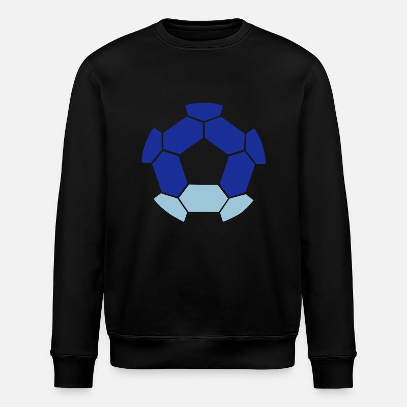 REVERSE (Negative image) FOOTBALL ball - Stanley/Stella ROLLER Unisex Organic Sweatshirt - black