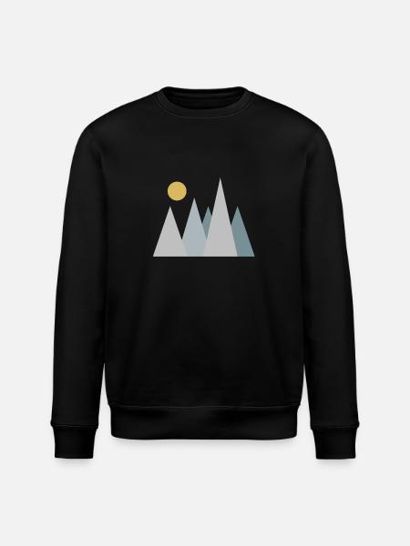 Mountains - Stanley/Stella ROLLER Unisex Organic Sweatshirt - black