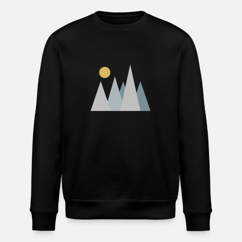 Mountains - Stanley/Stella ROLLER Unisex Organic Sweatshirt - black