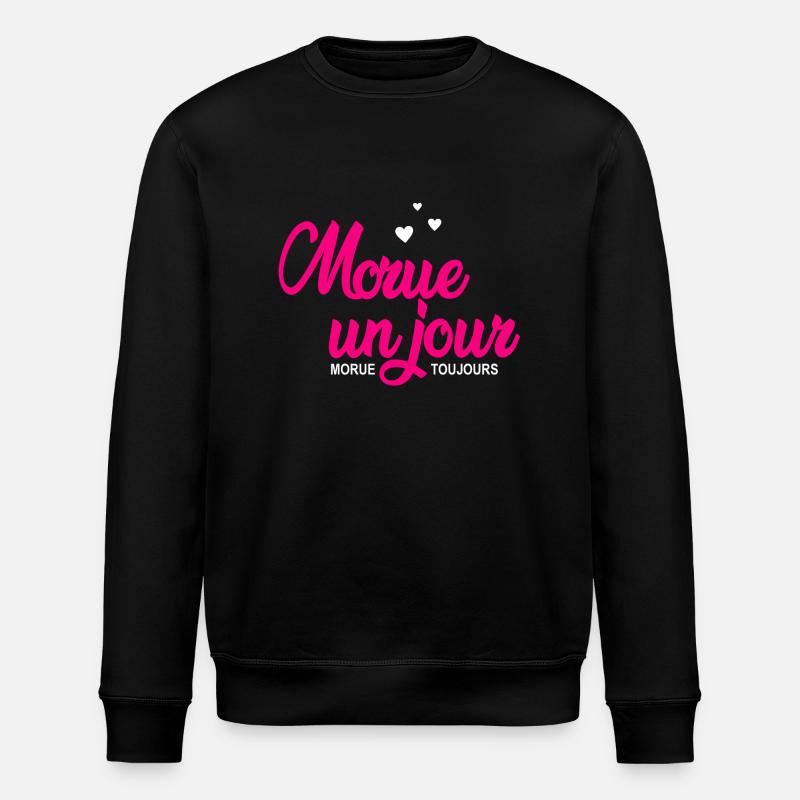 morue un jour morue toujours - Stanley/Stella ROLLER økologisk unisex-sweatshirt - svart