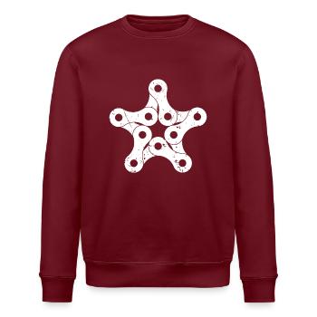 Chaîne de vélo - Sweat bio ROLLER Stanley/Stella Unisexe - bordeaux - Devant - Nik (191cm)