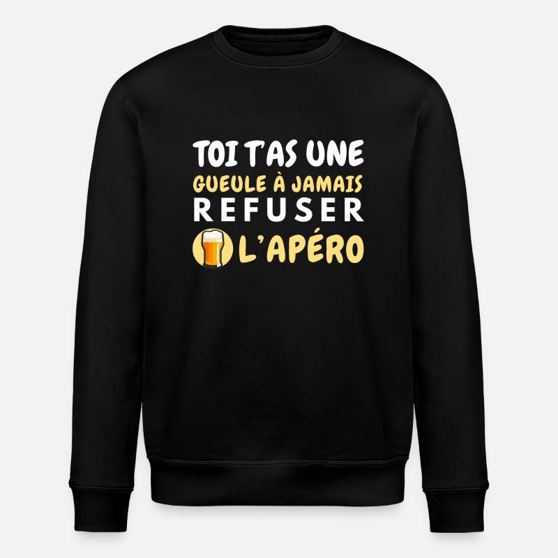 Refuser l'apéro - Sweat bio ROLLER Stanley/Stella Unisexe - noir