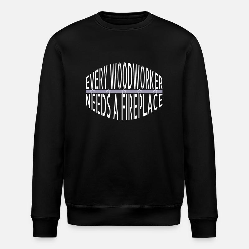 construction carpenter statement - Stanley/Stella ROLLER Unisex Organic Sweatshirt - black