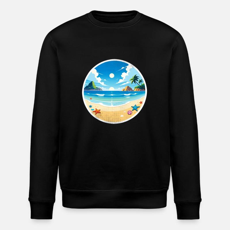 plage vacances soleil mer - Sweat bio ROLLER Stanley/Stella Unisexe - noir